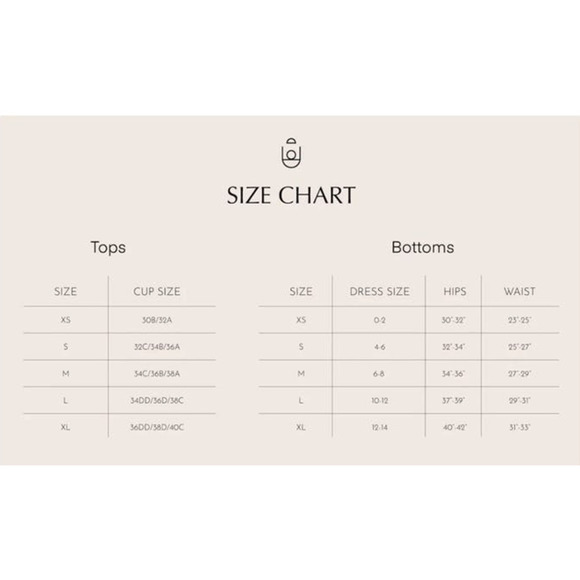 NWT Fox Stone Swim LeLe Bikini Top, Bandeau, Pastel Petal Brown/Pink, size Large - Picture 9 of 16